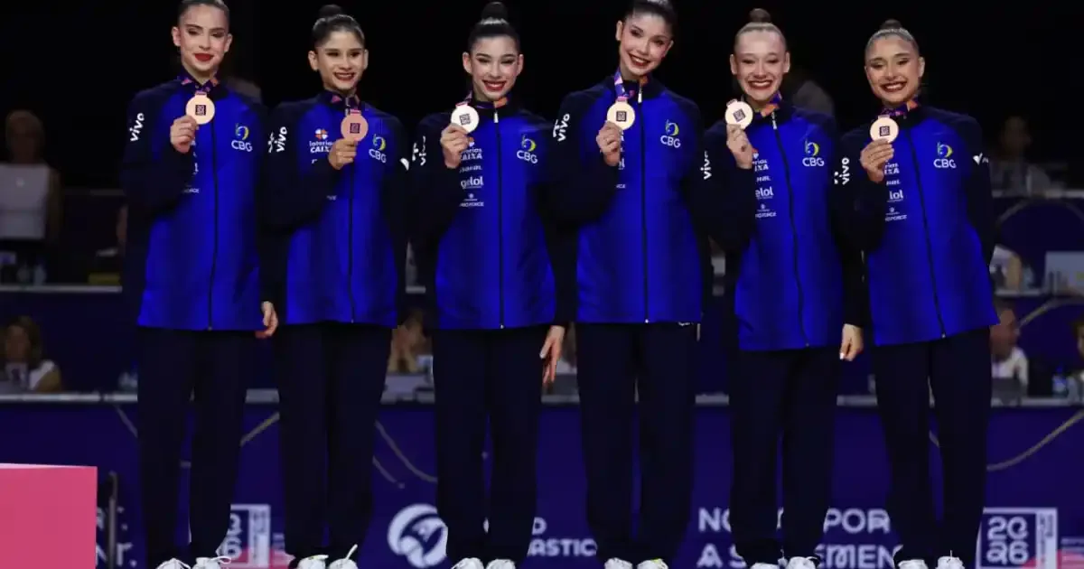 Brasil é bronze no Mundial de ginástica rítmica e garante vaga em Los Angeles-2028