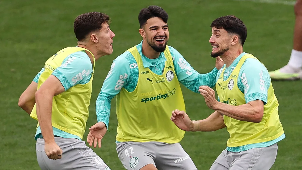 Veja fotos do treino do Palmeiras antes de enfrentar o Fluminense