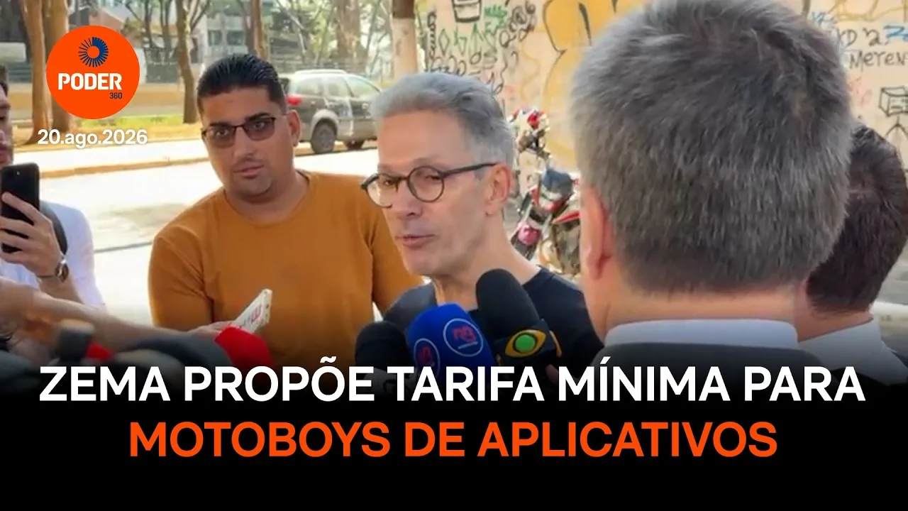 Zema propõe tarifa mínima para motoboys de aplicativos