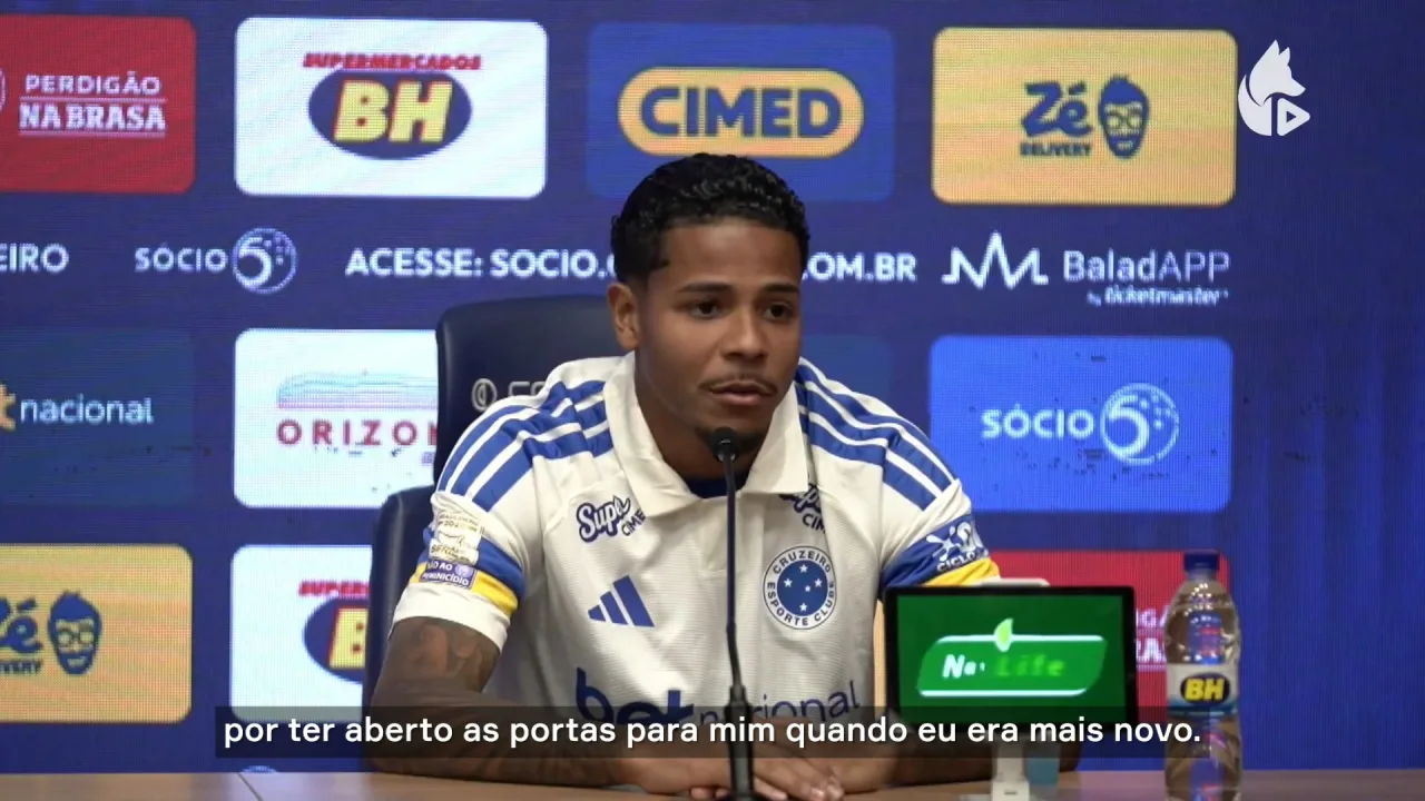 Wesley revela gratidão ao clube formador e ao Cruzeiro por abrir as portas