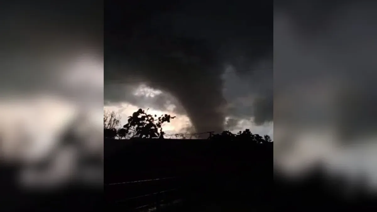Grande tornado gerado por passagem de ciclone bomba atinge RS