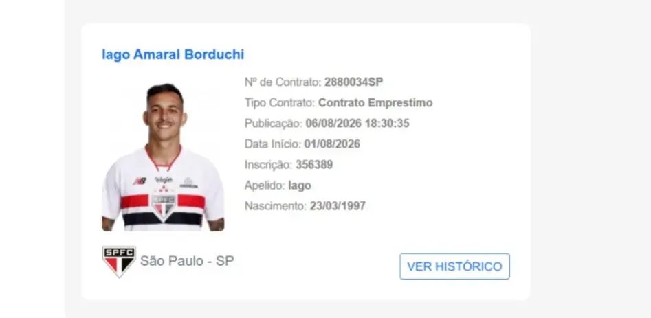 Iago aparece no BID e fica livre para estrear pelo São Paulo