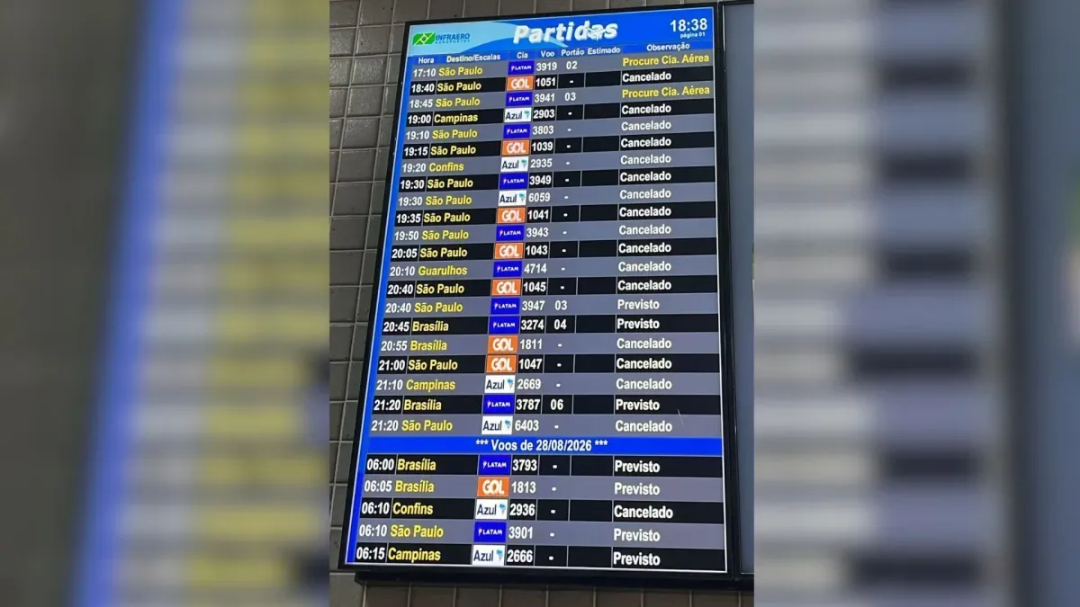 Voos são cancelados por avião sair da pista no Aeroporto Santos Dumont
