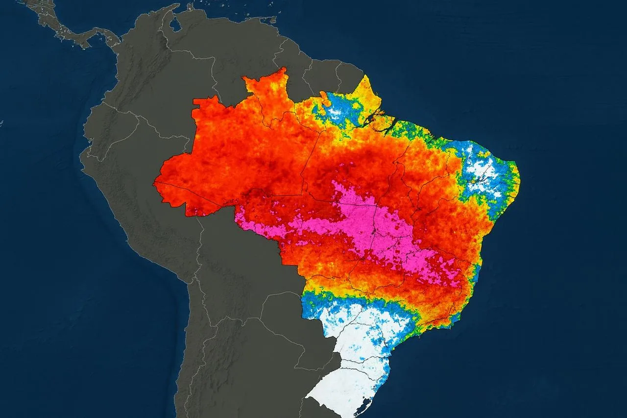 Segunda-feira terá Brasil dividido entre geada, chuva e umidade crítica de até 12%