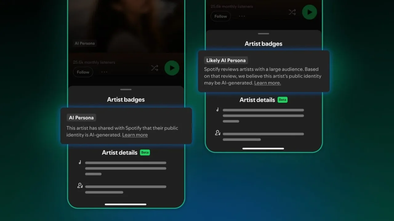 Spotify lança selo que diferencia artistas reais de feitos por IA