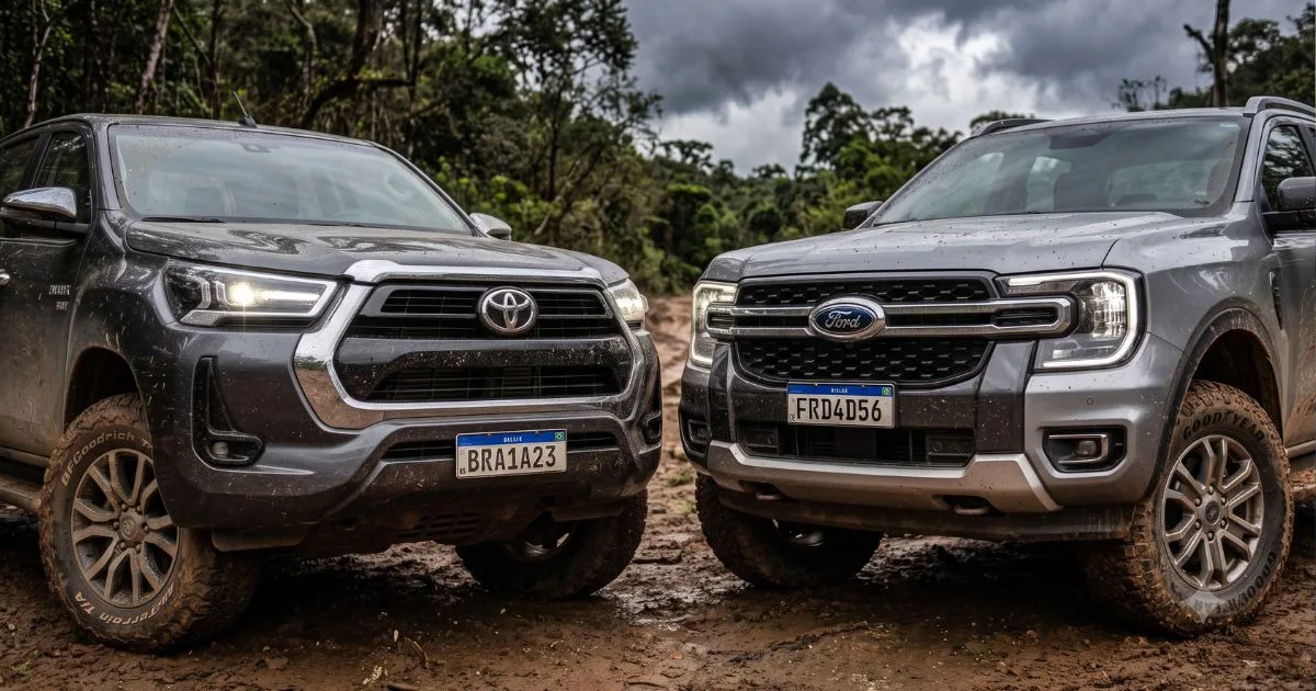Após quase 10 anos, Hilux perde liderança e Ford Ranger faz história no Brasil