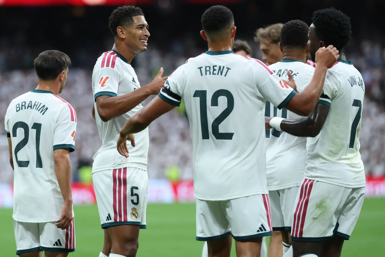 Real Madrid goleia o Málaga pelo Espanhol com show de Vini, Mbappé e Bellingham