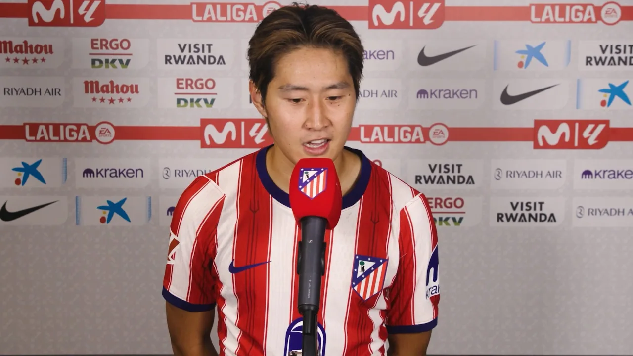 Lee Kang-in celebra primeiro gol pelo Atletico de Madrid