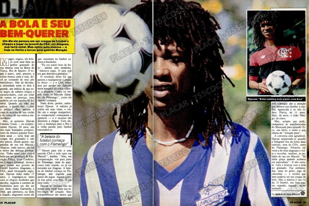 ‘A bola é seu bem-querer’: relembre a relação de Djavan com o futebol