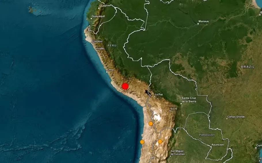 Terremoto de magnitude 6,7 atinge o Peru