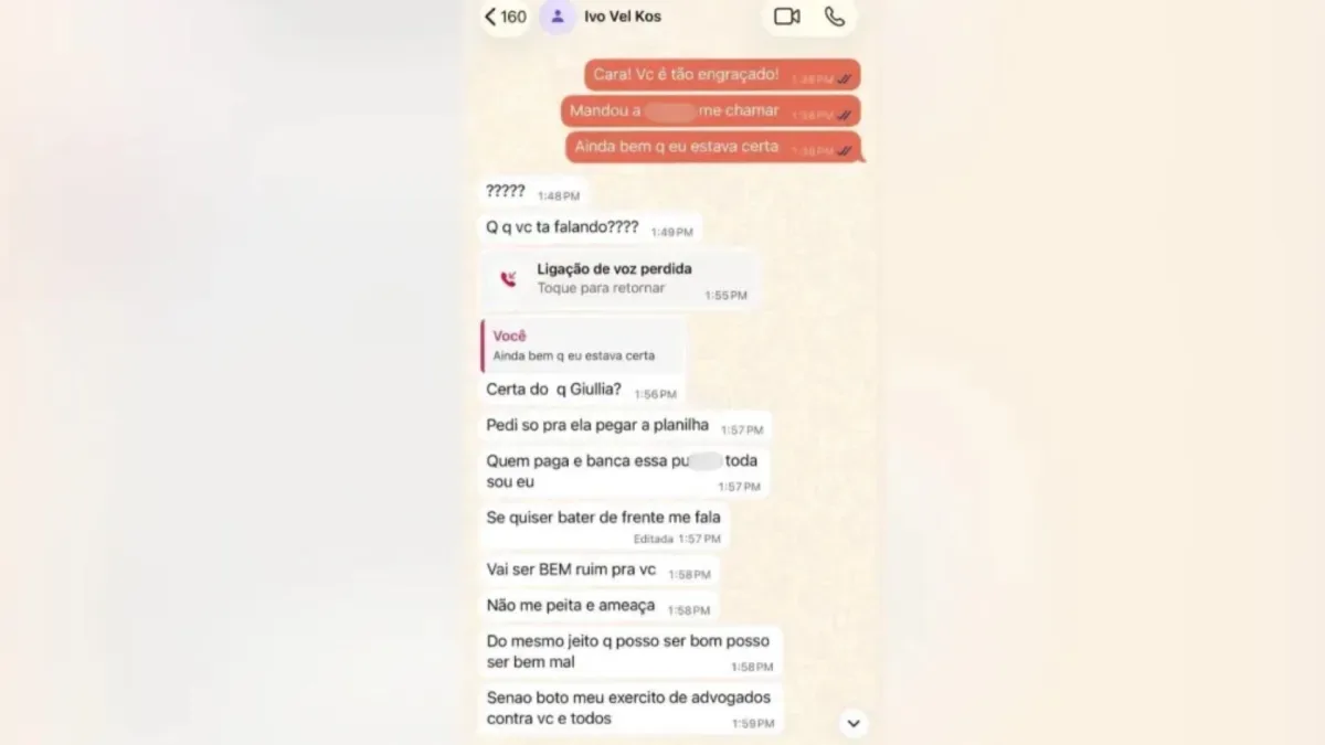 “Vai ser bem ruim para você”: veja mensagens de ameças de Ivo Kos à esposa
