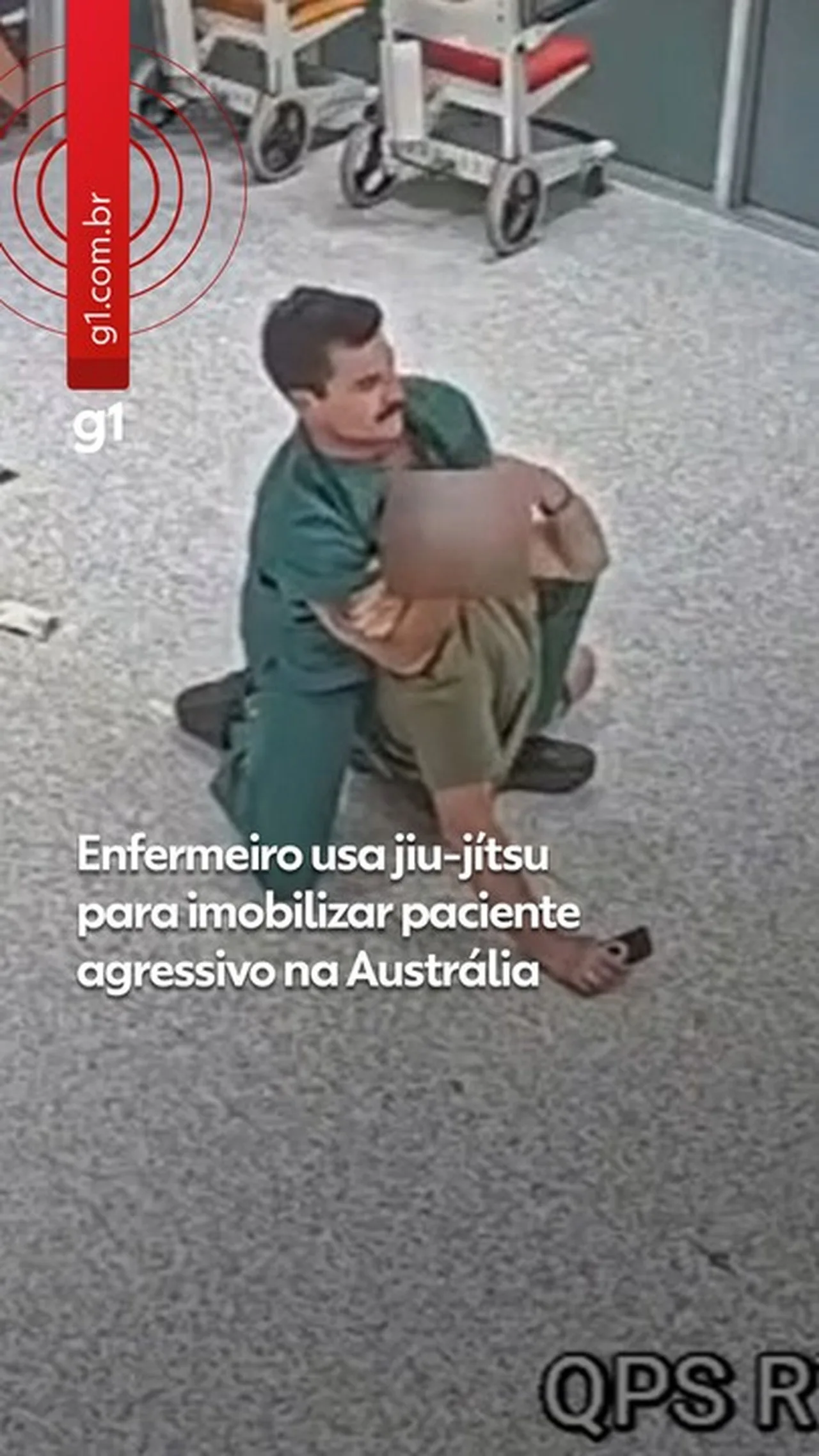 VÍDEO: enfermeiro usa jiu-jítsu para imobilizar paciente agressivo na Austrália