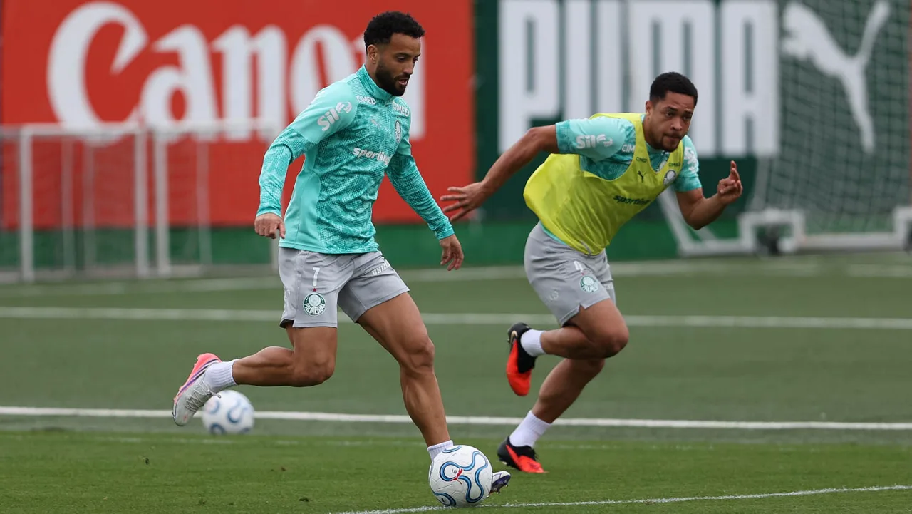 Veja fotos do último treino do Palmeiras antes de enfrentar o Cerro Porteño