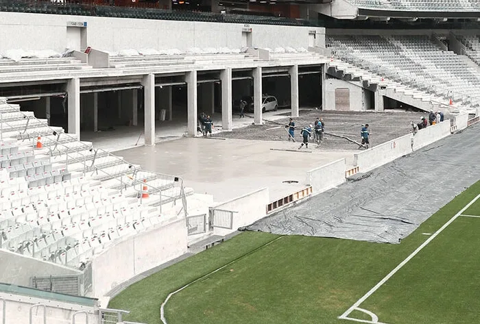 Athletico conclui obras civis de arquibancada retrátil da Arena da Baixada
