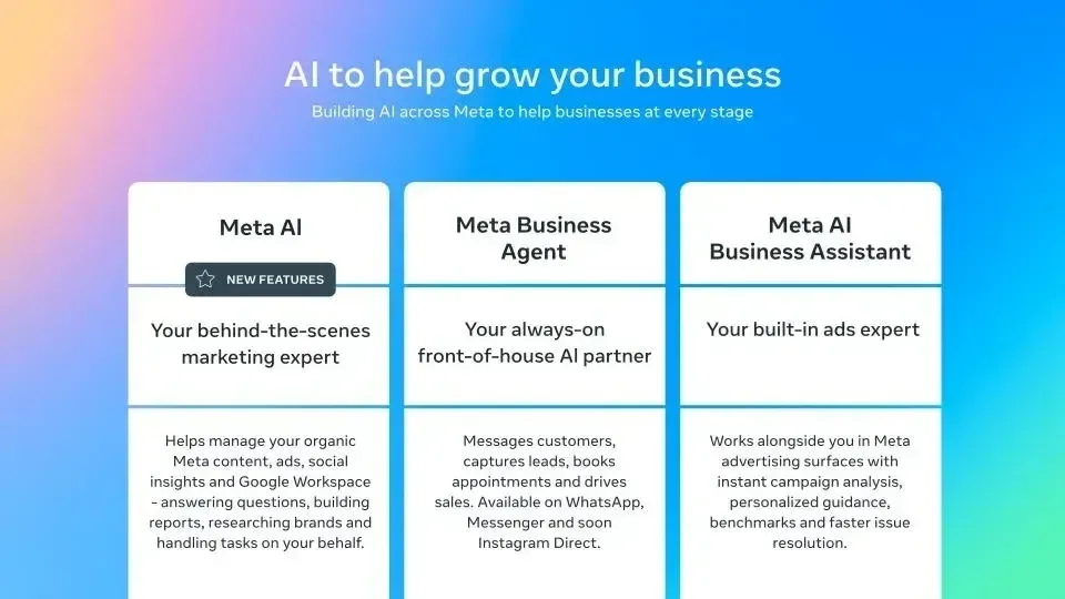 Meta anuncia novos recursos de IA para pequenas empresas; conheça