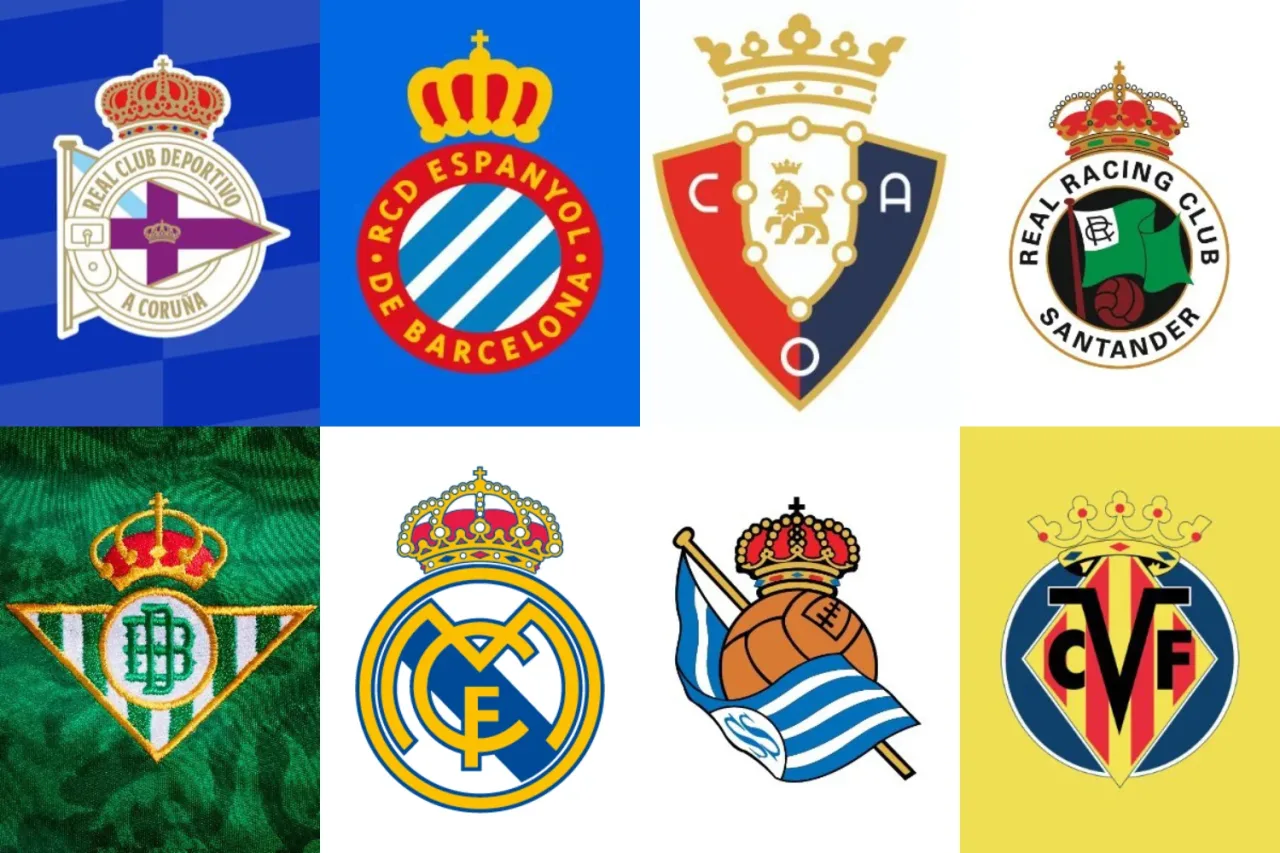 Coroas, morcegos e urso: conheça as histórias por trás de escudos de La Liga