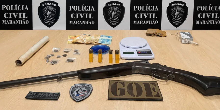 Operação contra tráfico apreende 28 munições e duas armas em Timon e Parnarama