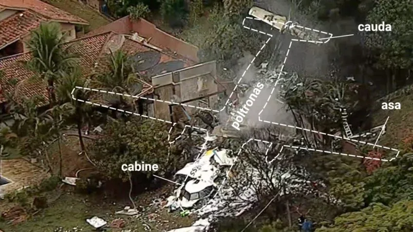 PF diz que queda de avião da Voepass foi por falhas operacionais