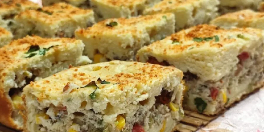 Torta de sardinha de liquidificador simples