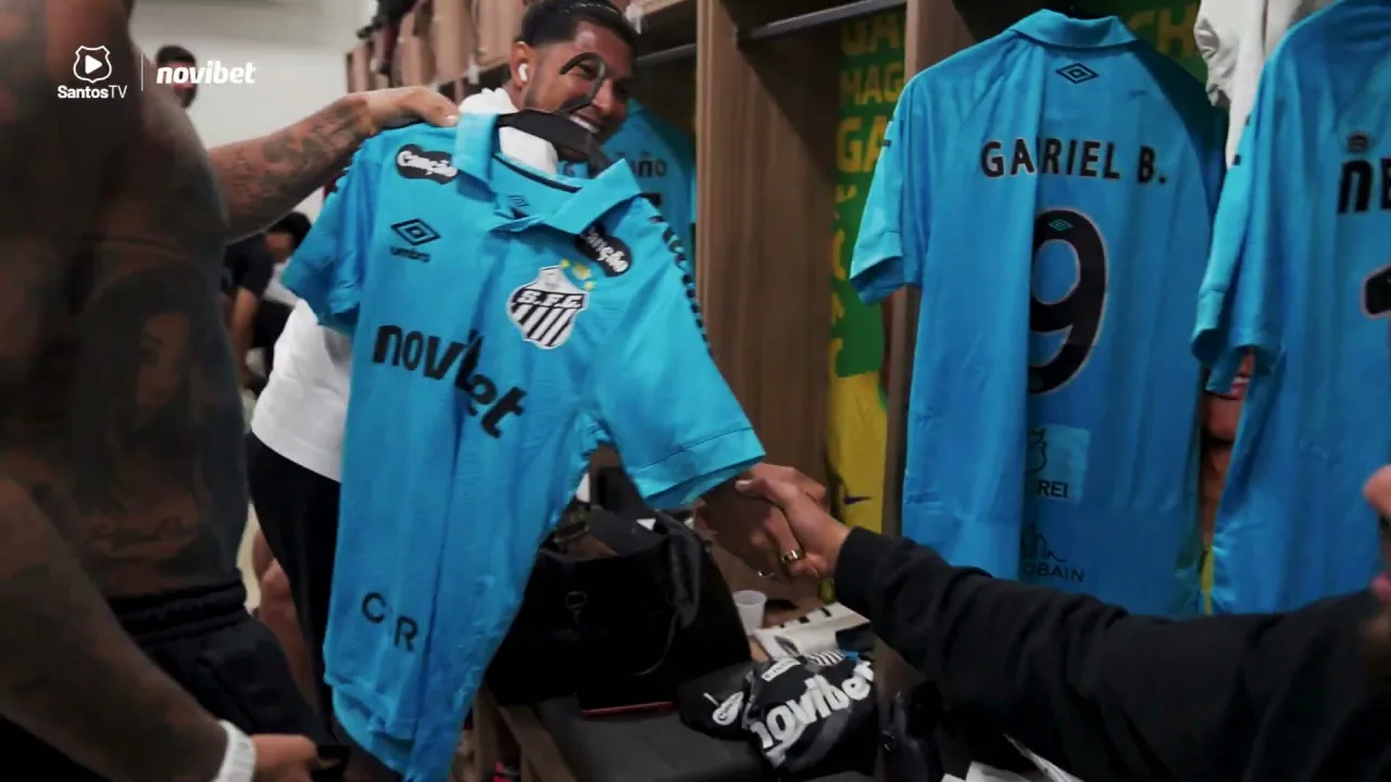 Bastidores da classificação do Santos em Belém