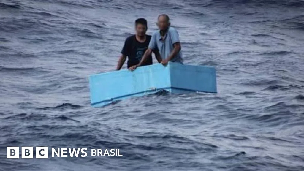 Os pescadores resgatados após 5 dias à deriva agarrados a uma caixa térmica no oceano