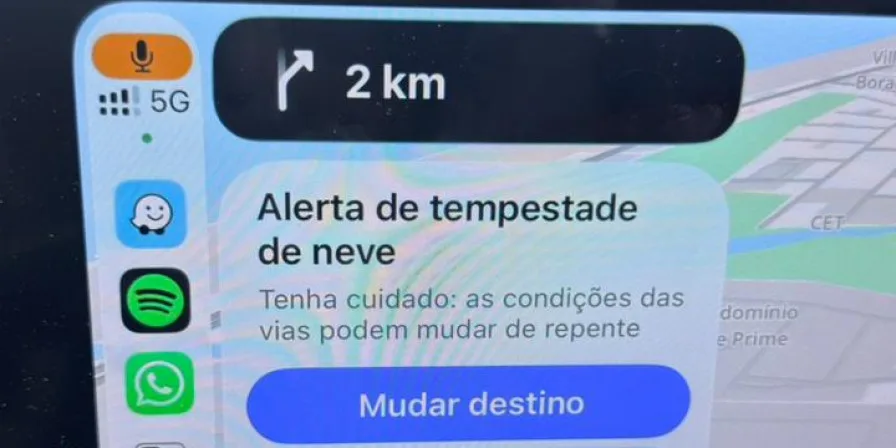 Usuários do Waze em São Luís se surpreendem com alerta de ‘tempestade de neve’ nesta segunda-feira (31)