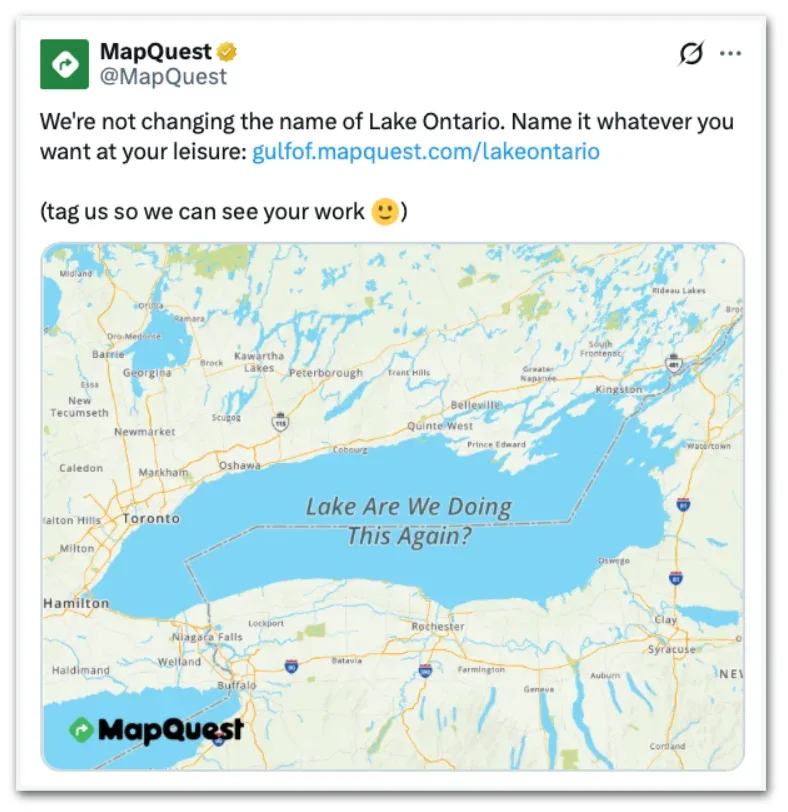 Decreto de Trump para mudar nome do Lago Ontário vira meme