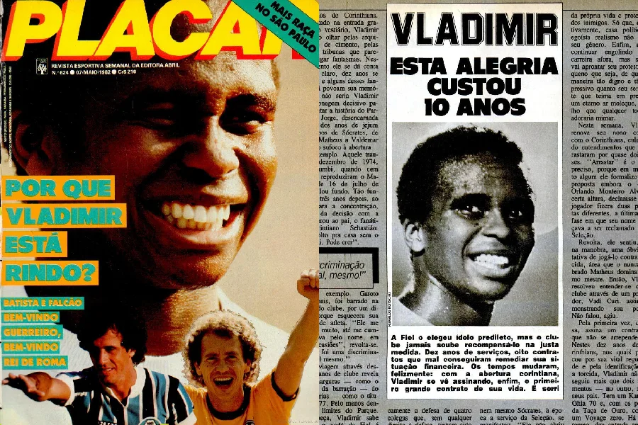 Wladimir completa 72 anos; relembre capa com ídolo do Corinthians