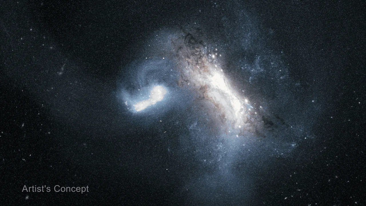 Hubble revela galáxia que se fundiu com a Via Láctea há 11,8 bilhões de anos