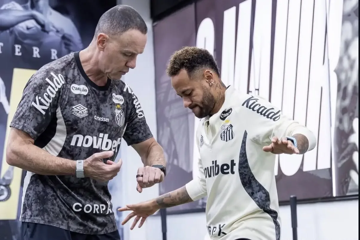Em recuperação, Neymar faz treino individualizado na academia do Santos