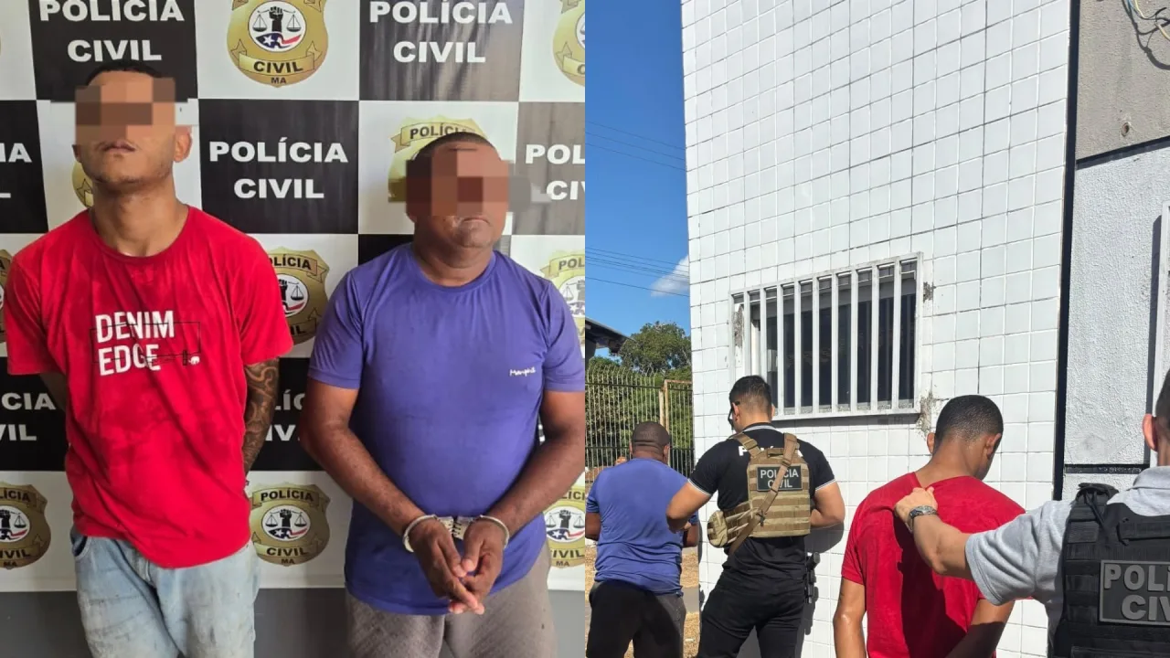 Pai e filho são presos em Coroatá; suspeito de tráfico vai para presídio e pai é solto após pagar fiança, no MA