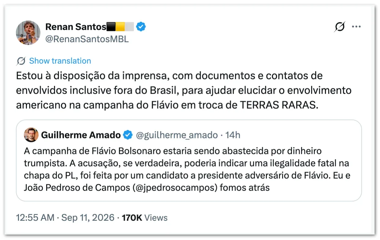 Grupo conservador do vice dos EUA buscou vir ao Brasil, diz jornal