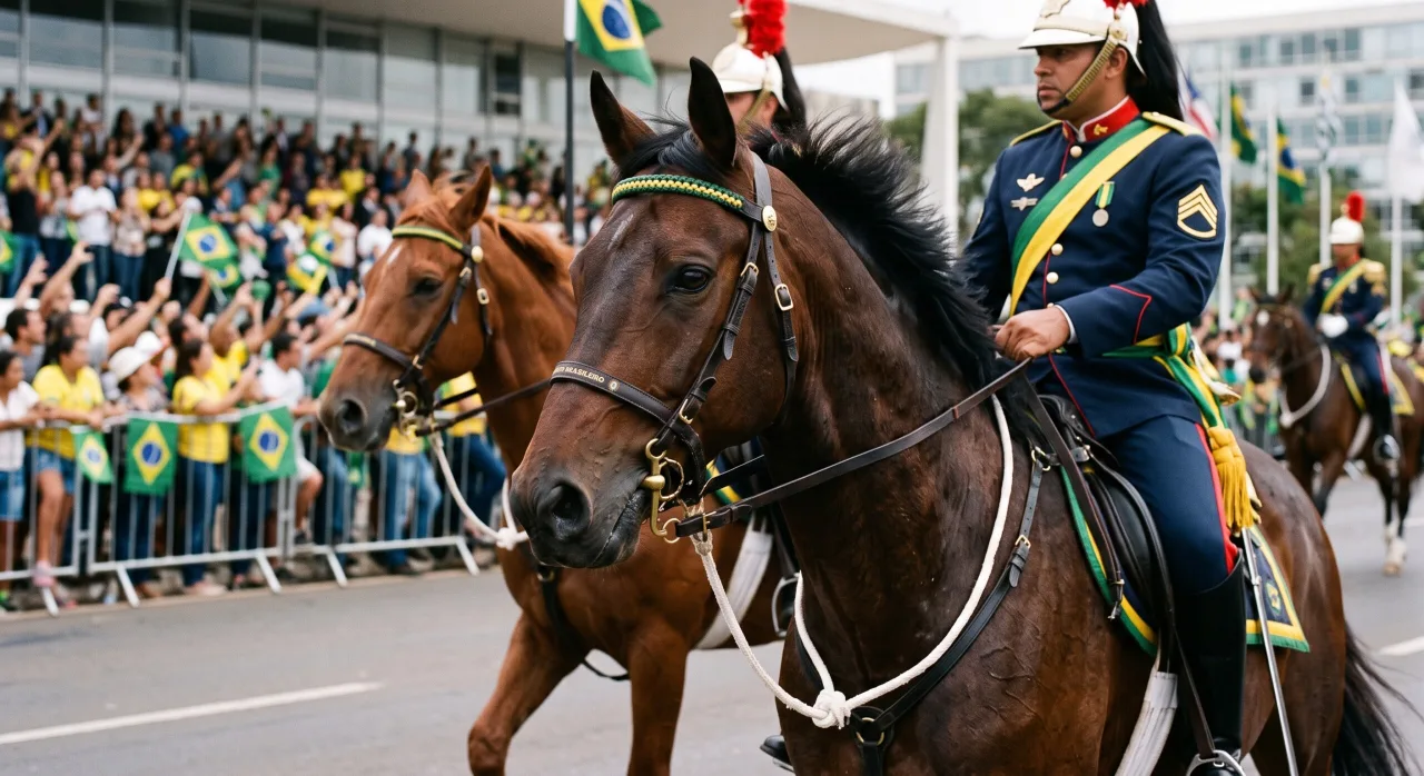 Quais são as raças dos cavalos que desfilam no 7 de Setembro?