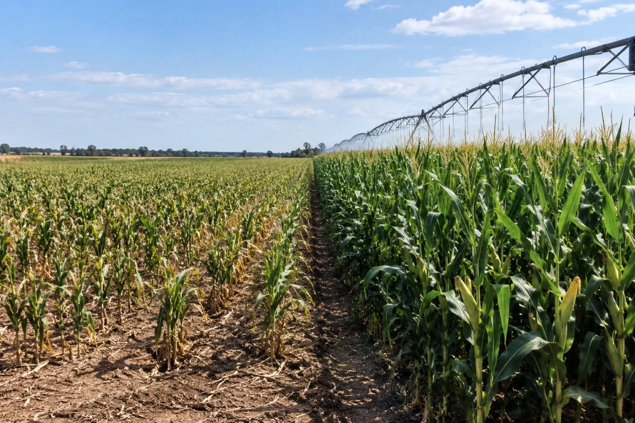 Estudo faz conta inédita: quanta terra a mais precisaríamos cultivar se a irrigação desaparecesse?