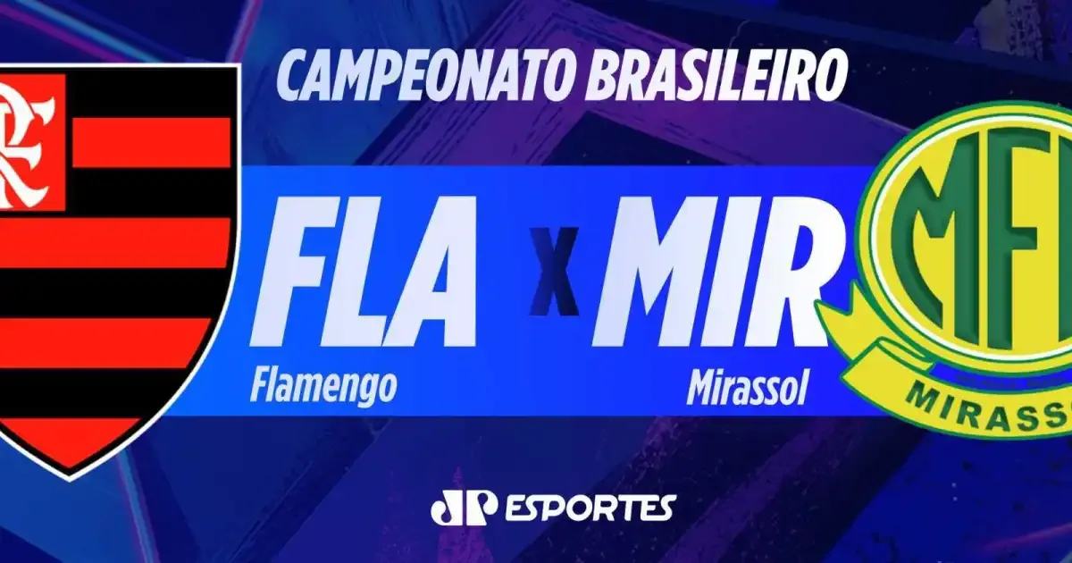 Flamengo x Mirassol: acompanhe ao vivo a transmissão da Jovem Pan