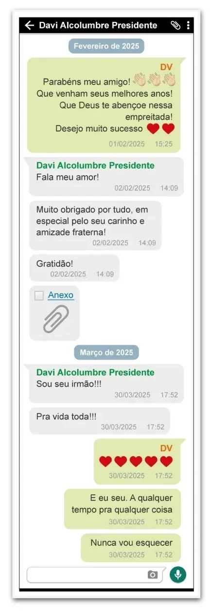 Vorcaro e Alcolumbre mantinham relação de “irmãos” em conversas