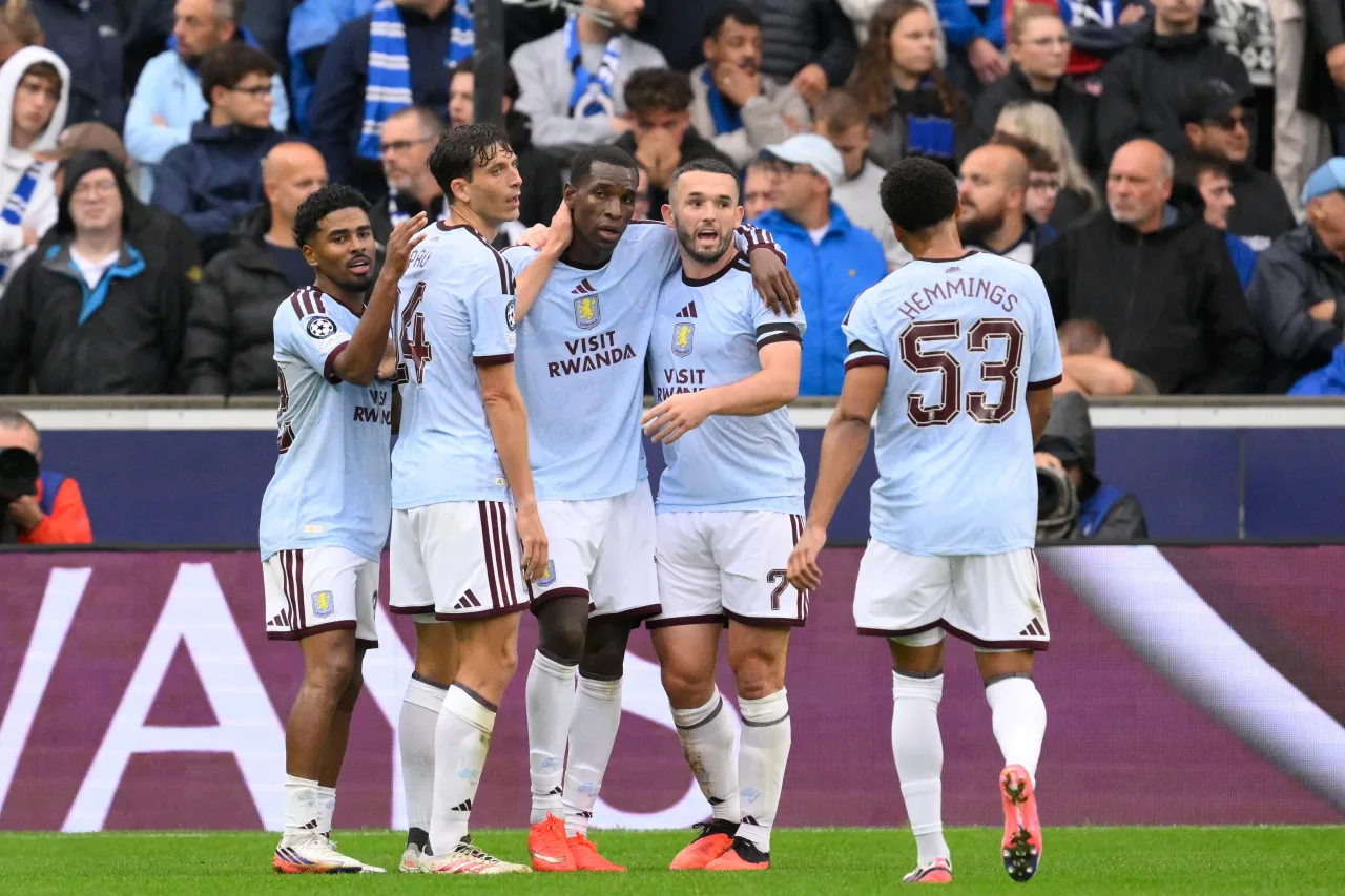 Aston Villa sofre, mas estreia na Champions com vitória sobre o Club Brugge