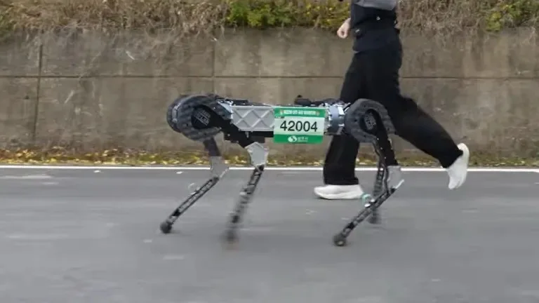 Robô cachorro coreano corre maratona em tempo surpreendente; assista