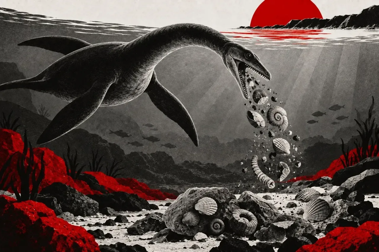 Vômito fossilizado de 160 milhões de anos revela hábito de répteis marinhos do Jurássico