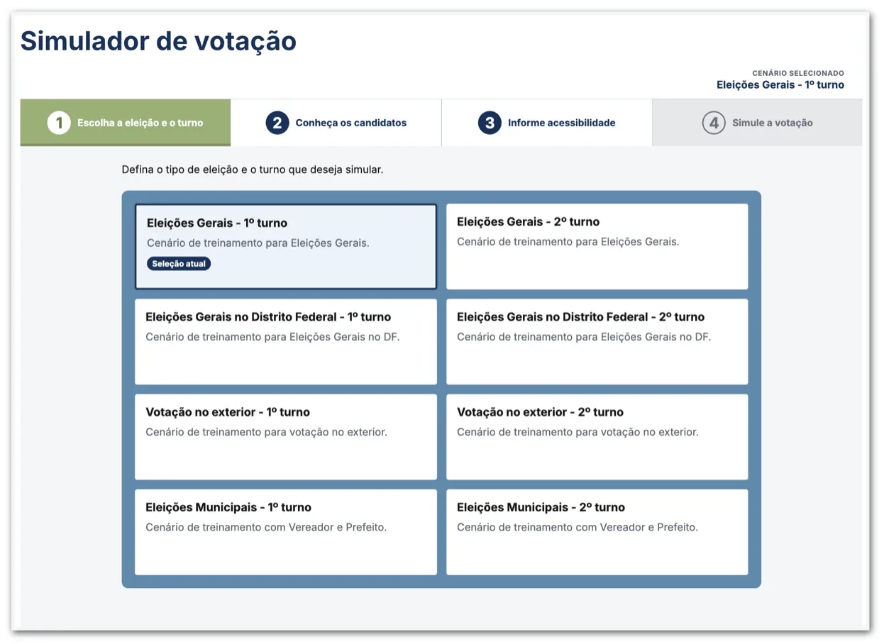 Treine para votar: simulador permite testar a urna antes das eleições