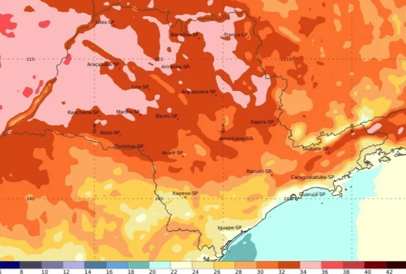 Onda de calor sufocante vai atingir em cheio 6 estados e fazer temperatura explodir; mapa