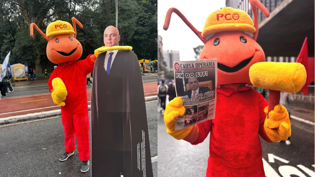 PCO leva mascote à Paulista e pede “fim do STF”