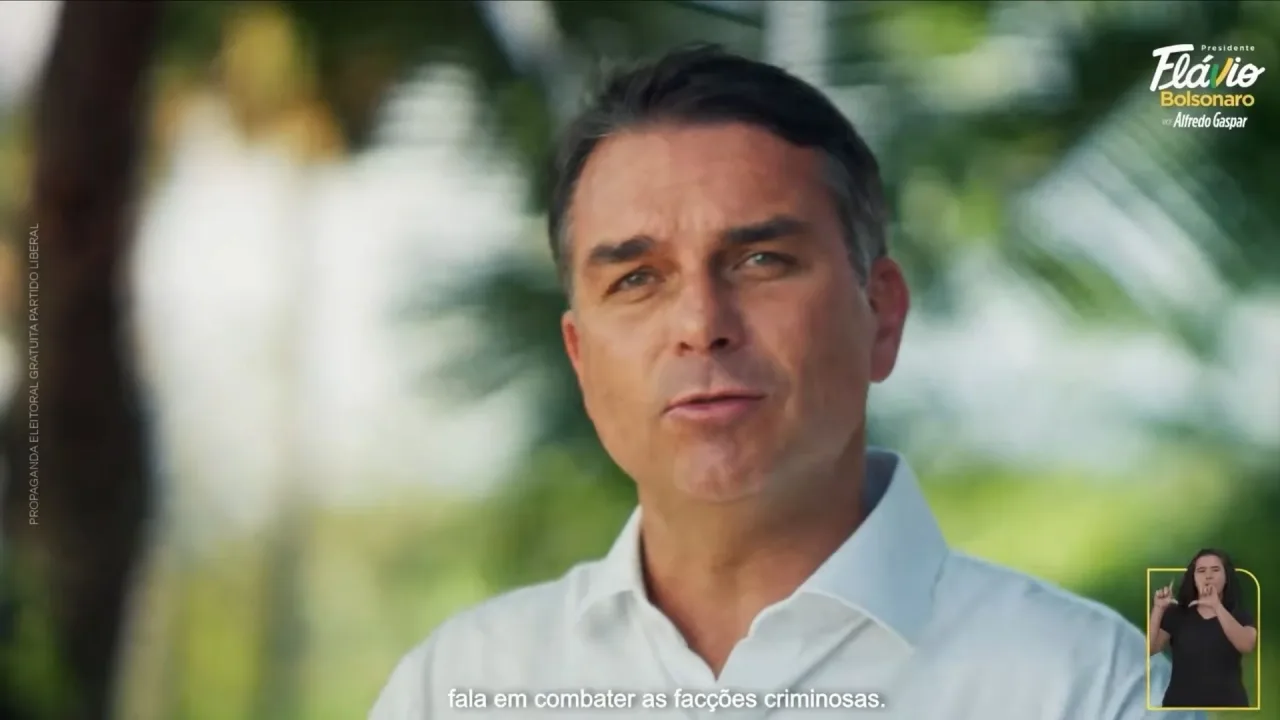 Flávio promete corte de impostos e combate ao crime organizado
