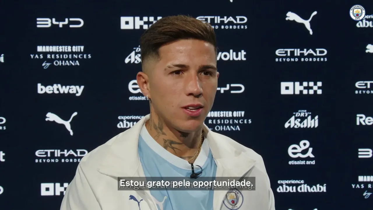 Enzo Fernández: “Sempre sonhei em jogar em um clube tão grande quanto o City”
