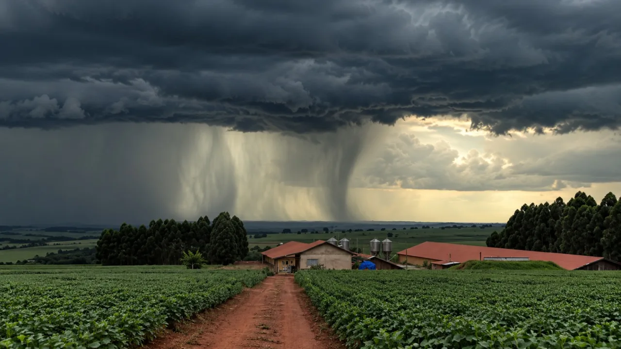 Frente fria avança pelo Brasil com granizo, ventos de 100 km/h e frio perto de 0°C; veja previsão por região