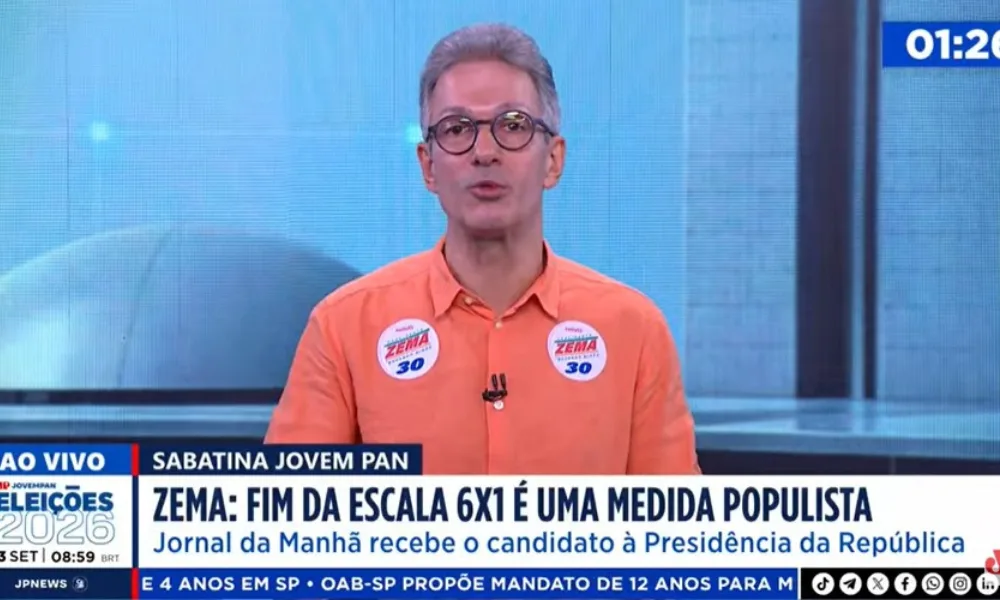 ‘Medida populista em ano eleitoral’, diz Zema sobre fim da escala 6×1