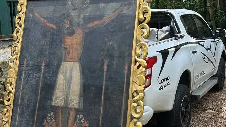 PF recupera no Rio quadro de Jesus Cristo considerado patrimônio do Peru