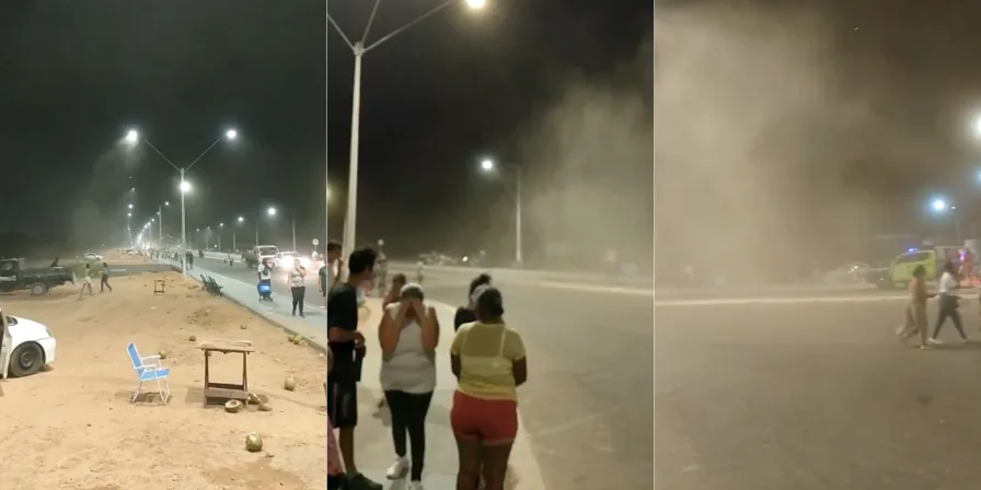 Forte ventania levanta nuvem de poeira e surpreende moradores de Imperatriz