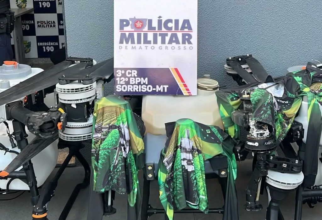PM recupera mais de R$ 1 milhão em drones agrícolas furtados; suspeitos exigiram R$ 350 mil para devolução