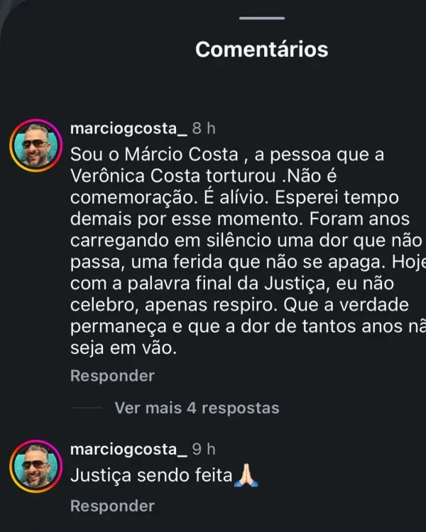 Verônica Costa diz que foi presa sem provas e revela ameaças do ex-marido